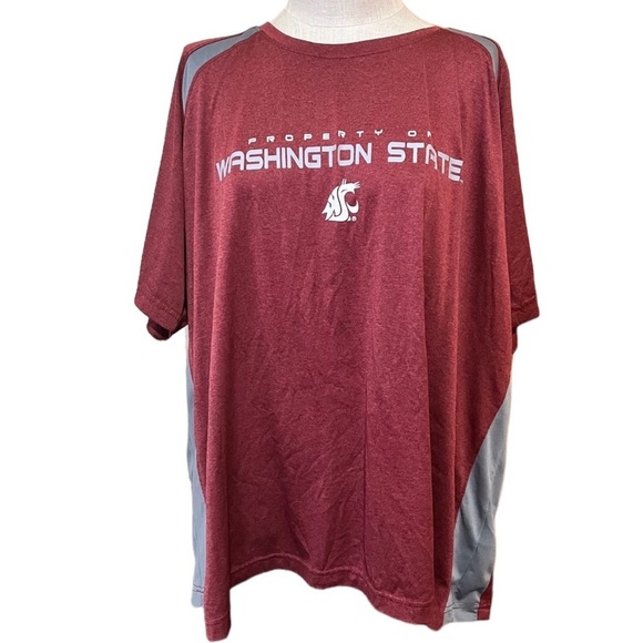 Men’s Russell Dri-Fit WSU Cougars 3XL Short Sleeve Shirt Athletic Casual - Picture 2 of 7